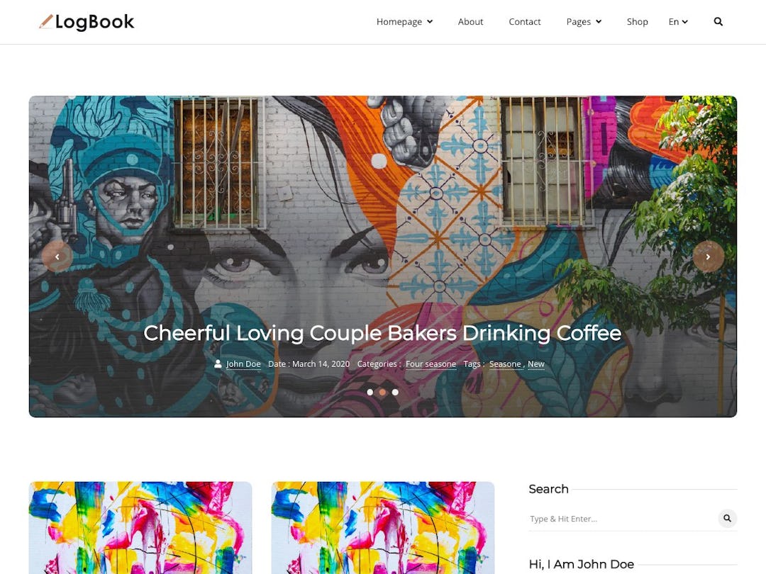 Logbook Bootstrap - Bootstrap Blog Template