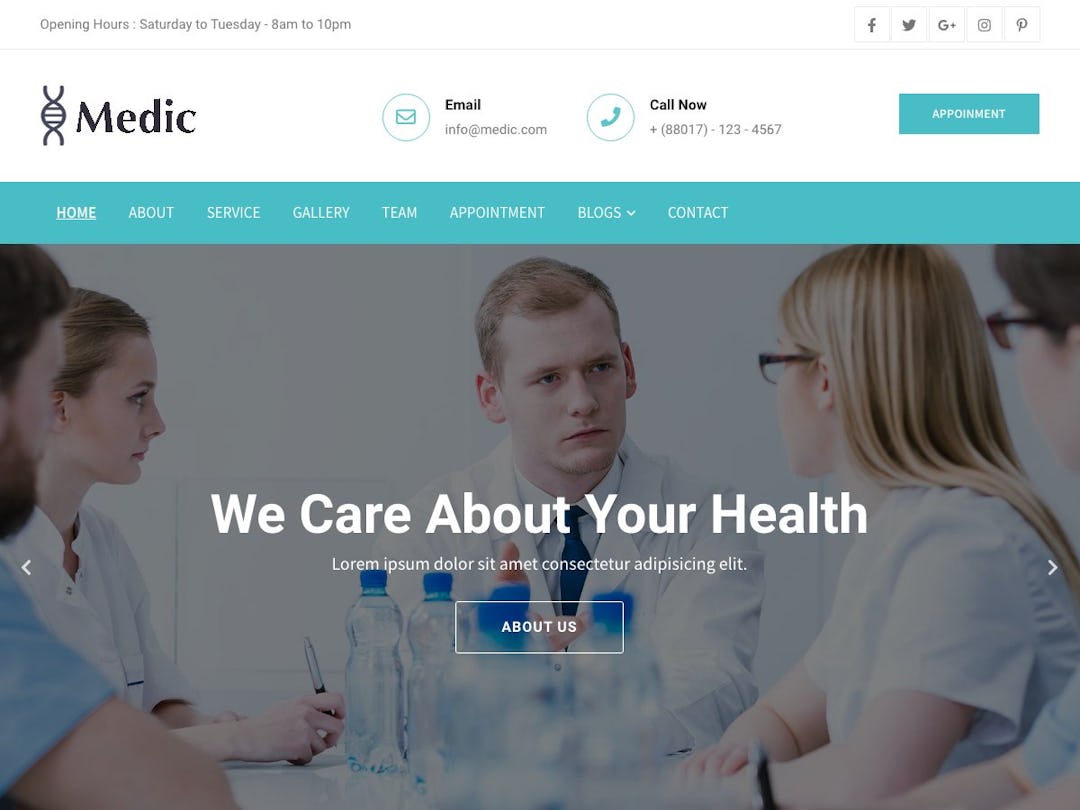 Medic Bootstrap - Bootstrap Medical Template