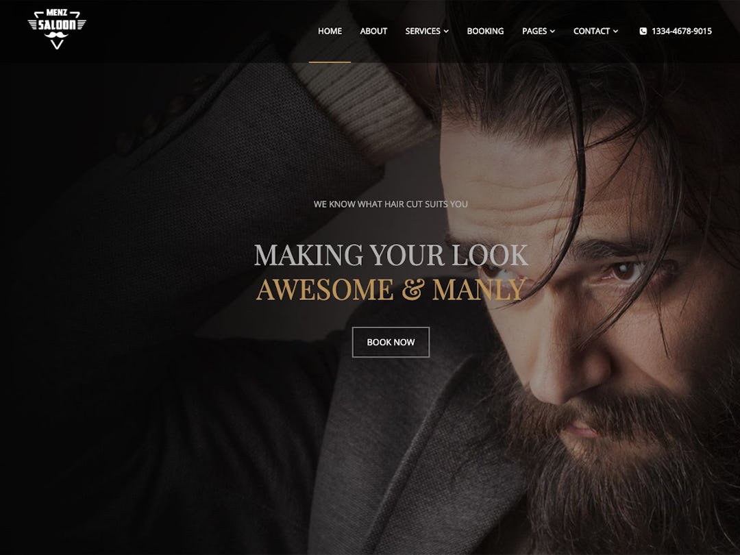 MenzSaloon Bootstrap - Saloon and Beauty Website Template