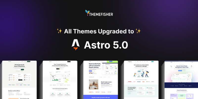 All Astro Themes Upgraded to Astro 5.0!