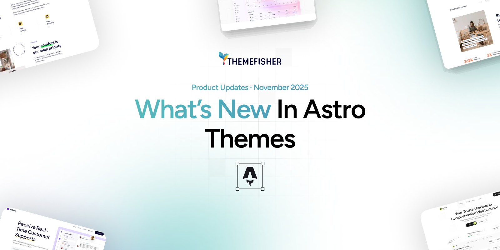 What's new in Astro Themes - November 2025 | Themefisher