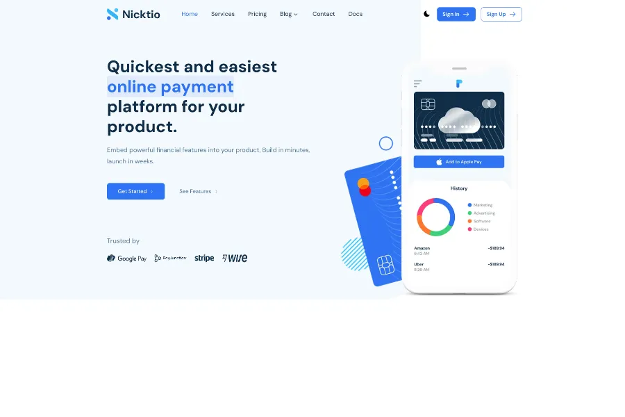 Nicktio nextjs template