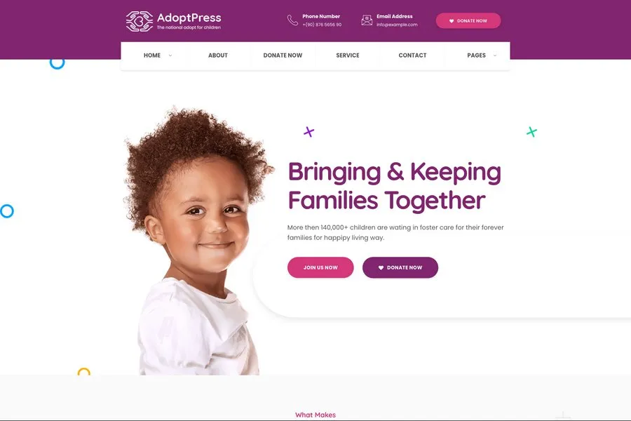 AdoptPress - Child adoption ngo website template