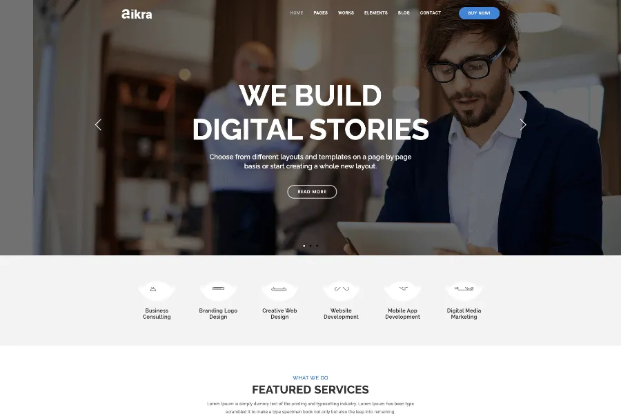 Aikra - Multipurpose Bootstrap Company Website Template