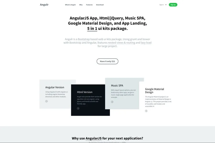 Angulr - Bootstrap Admin Website Dashboard template
