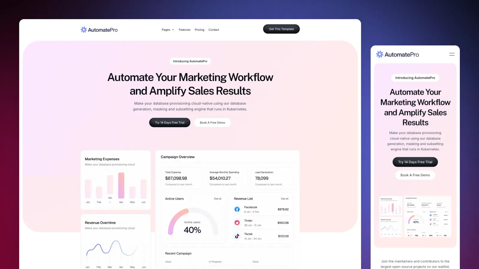 AutomatePro SaaS Theme