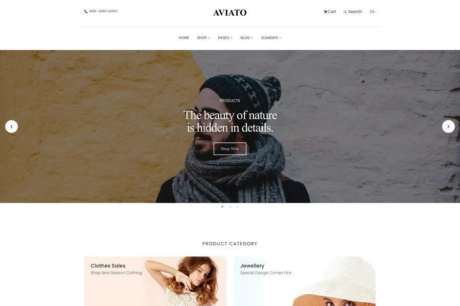 aviato bootstrap based ecommerce website template
