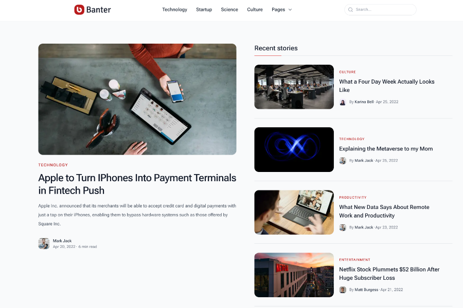 Banter Next.js Blog Template