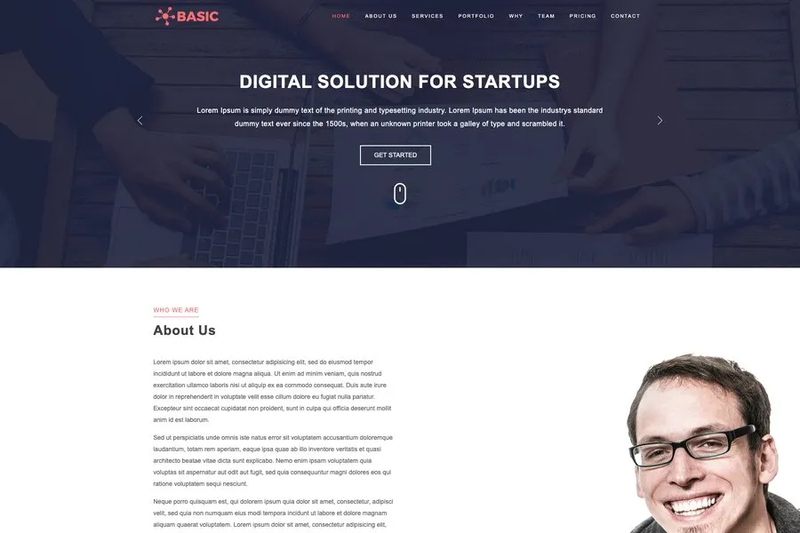 Basic - Free Bootstrap Business Template