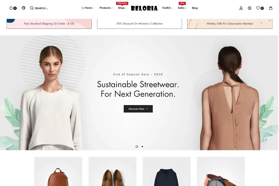 Beloria - Fastest Multi Languages Shopify Fashion Theme