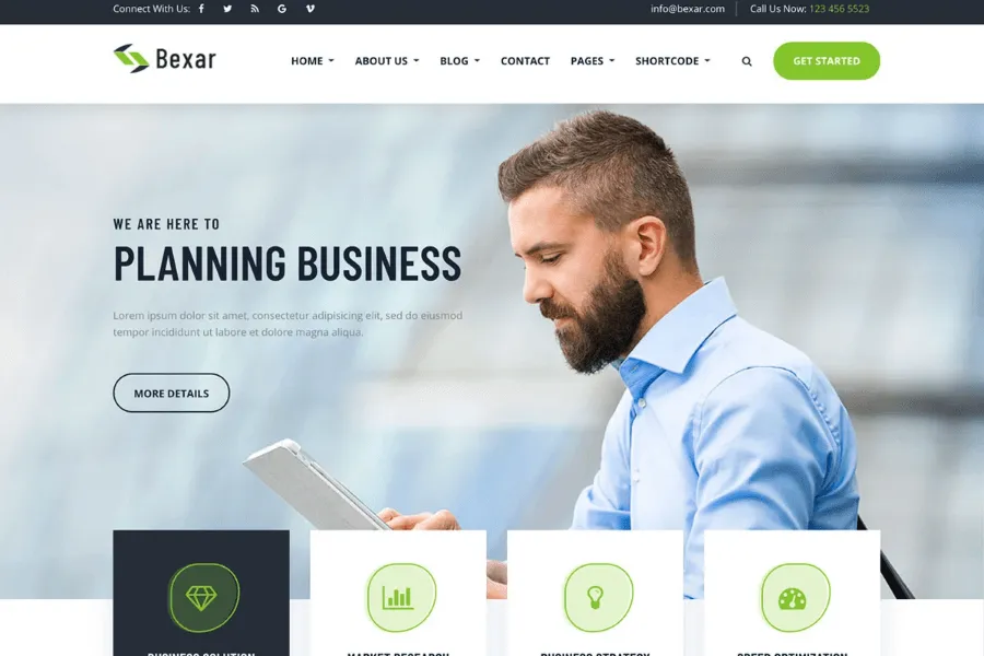 Bexar - Bootstrap Business Template