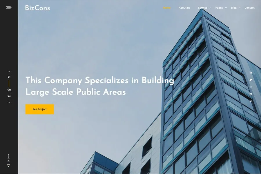 BizCons - Multipurpose Construction Website HTML5 Template