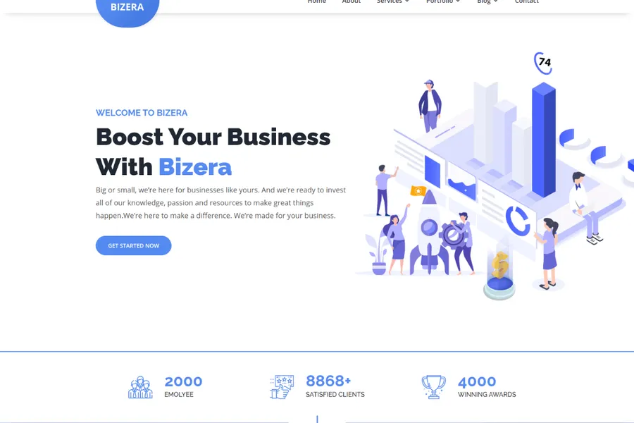 Bizera - Best Corporate HTML Website Template