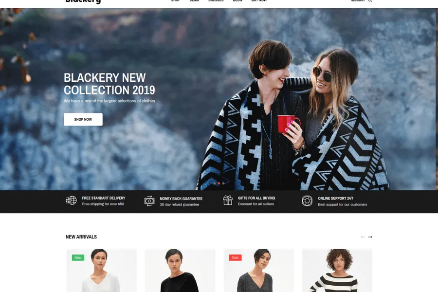 Blackery - responsive clothing fashion shopify theme