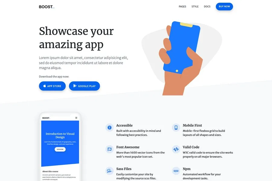 Boost - Bootstrap Business Landing Page Template