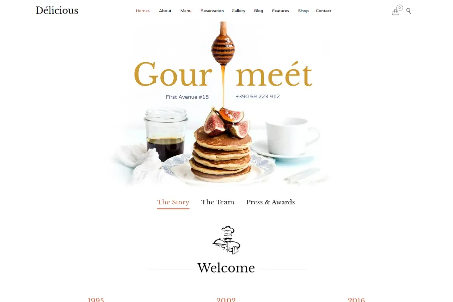 Cafe website theme