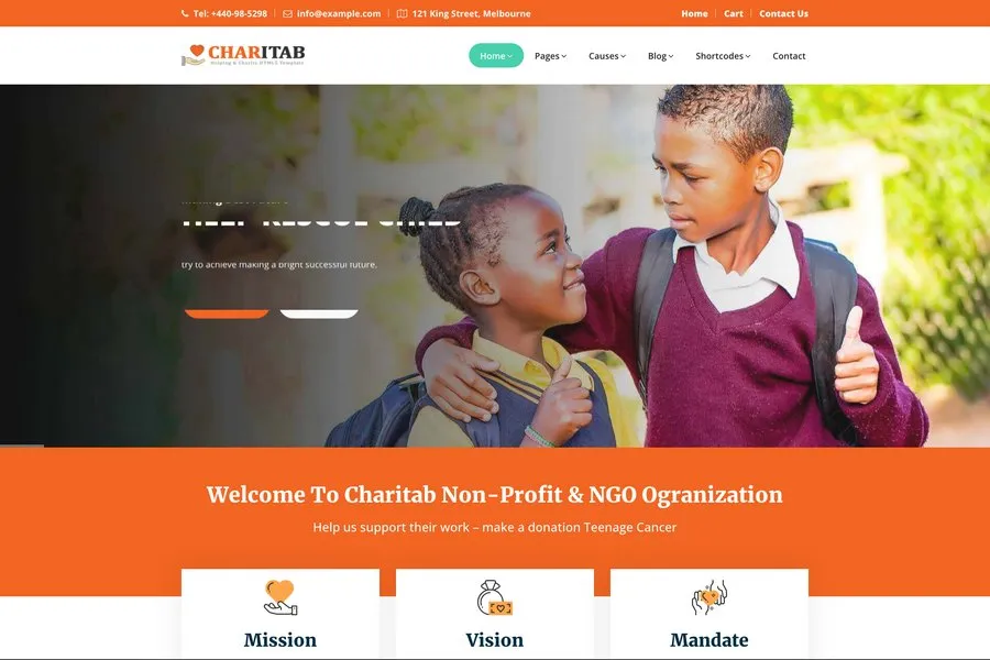 Charitab - Responsive ngo html website templat