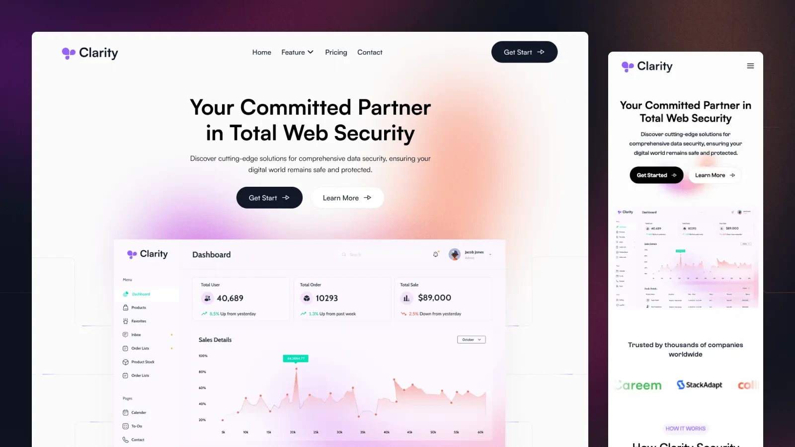 clarity nextjs template