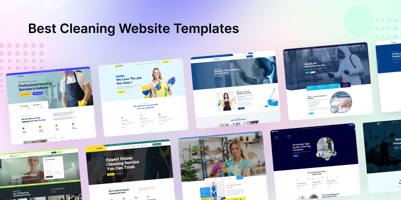 Top 10 Best Handpicked Cleaning Website Templates for Cleaning Businesses