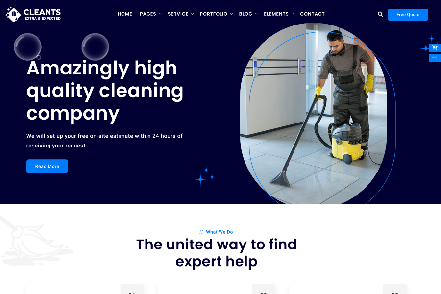 Cleants Cleaning Services Template