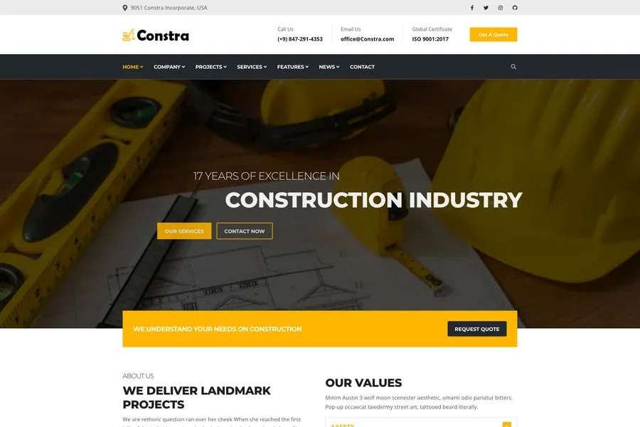 The Top 50+ Construction Website Templates Best & Trending in 2024