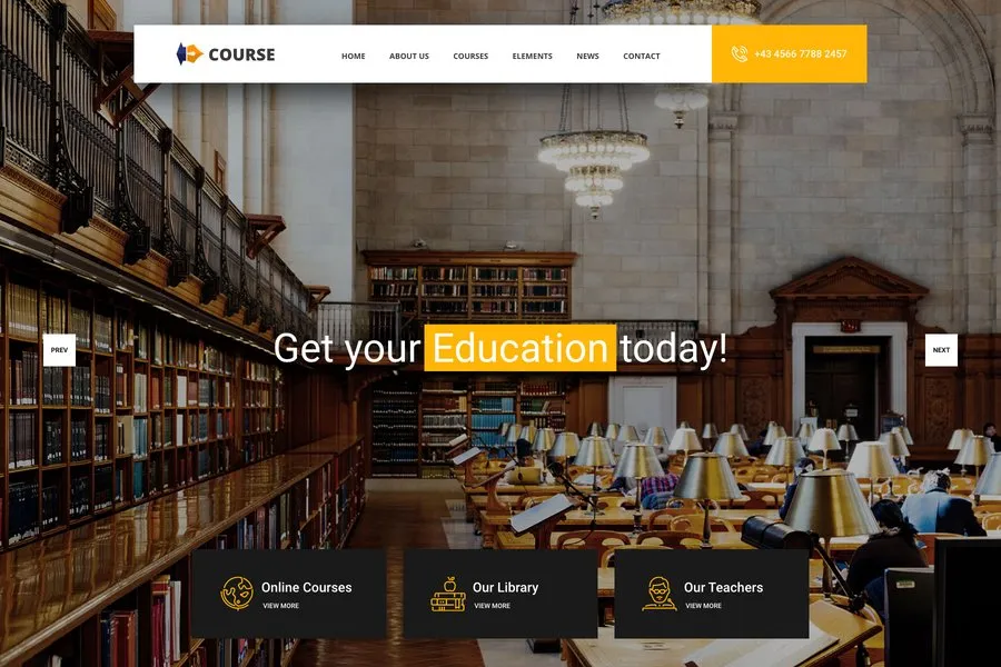 Course - Free HTML Template For Educational Websites