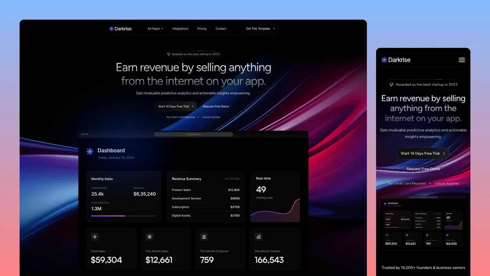 darkrise nextjs template