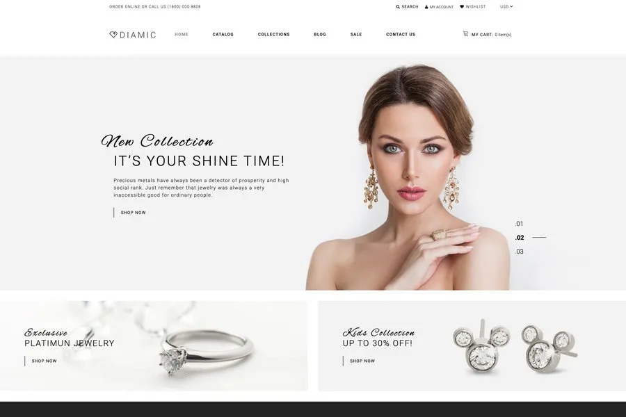 Diamic - Multifunctional Shopify jewelry Theme