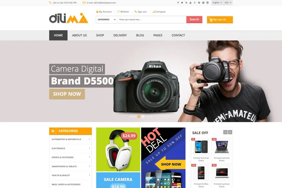 dilima bootstrap ecommerce template