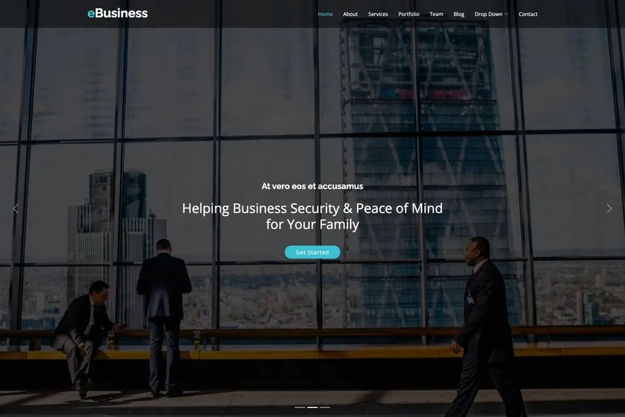 eBusiness - Free Bootstrap Business Theme For Company Website