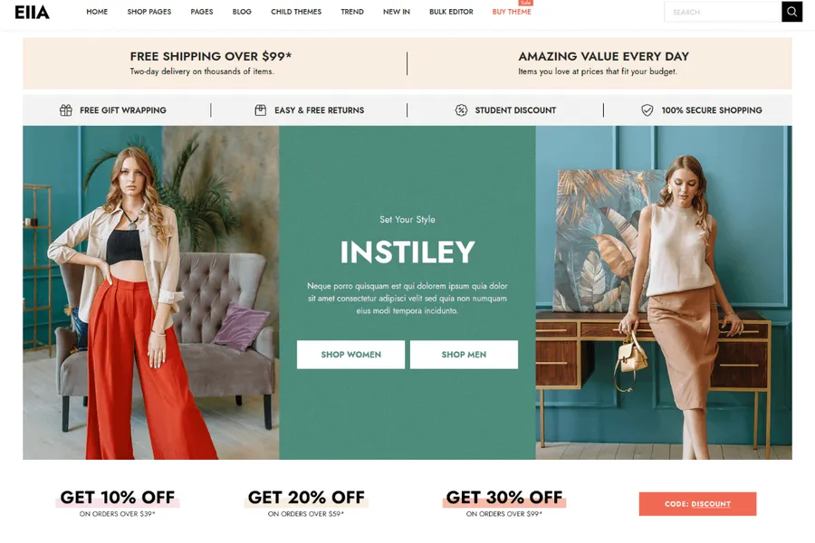 ella shopify platform based e-commerce template