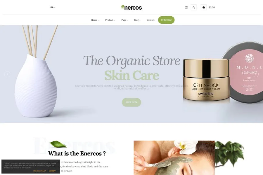 Enercos -  Trendy Single Product Shopify Template