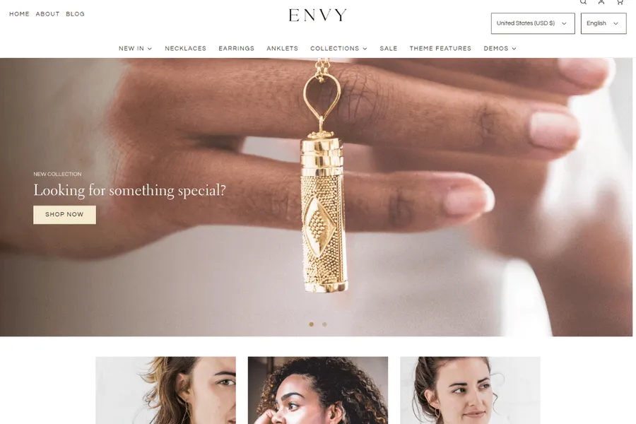 Envy - Features Rich Shopify Jewelry Stores Themes
