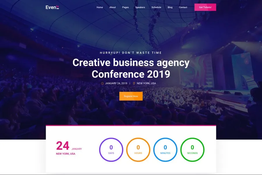 Eventa - Professional Event Organizer Website Template