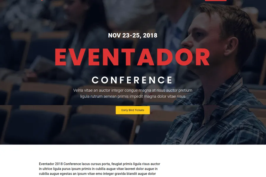 EventAdor - WordPress Event Management Website Template