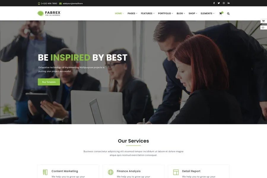 Fabrex - Best Service Based Business Website Template