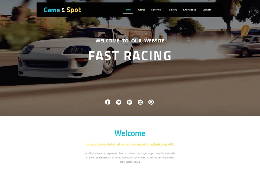 Game Spot Responsive Gaming HTML5 website Themes