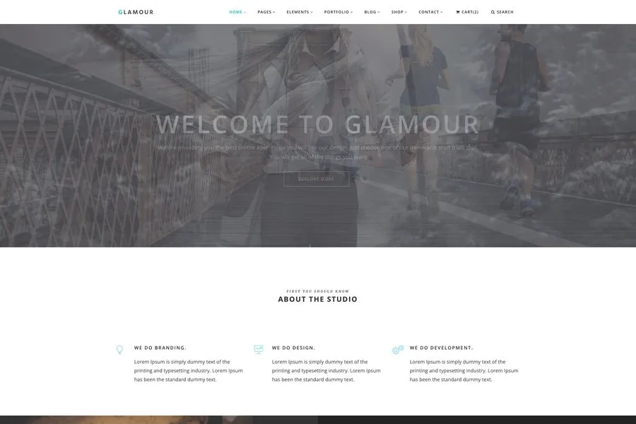 Glamour - Free Bootstrap Blog Templates
