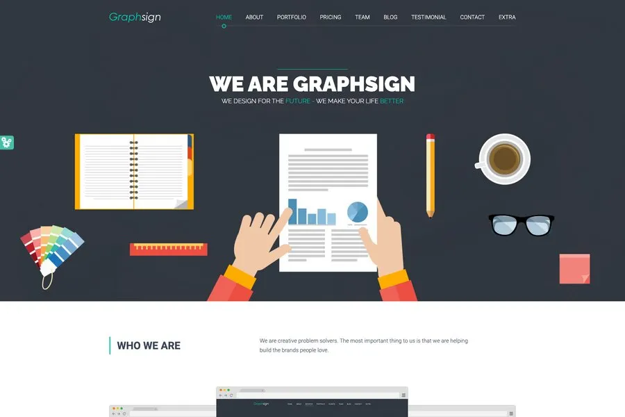 graphsign onepage corporate business html5 template