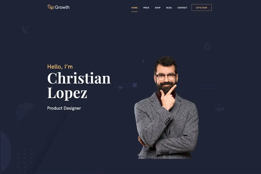 growth bootstrap personal portfolio template