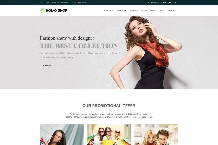 holax fashion store html template
