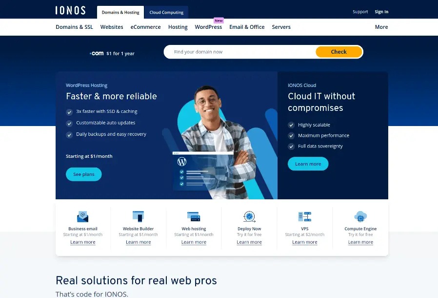 Ionos wordpress hosting