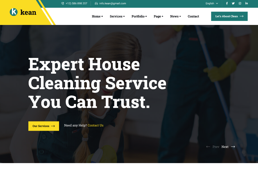 Kean Cleaning Services Template