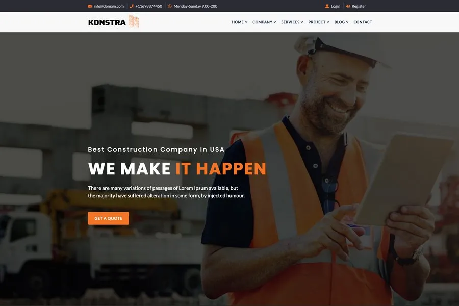 Konstra - Template for Architect and Construction