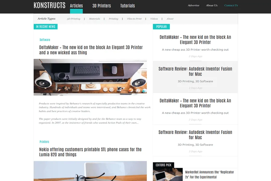 constructs responsive HTML  template for blog website