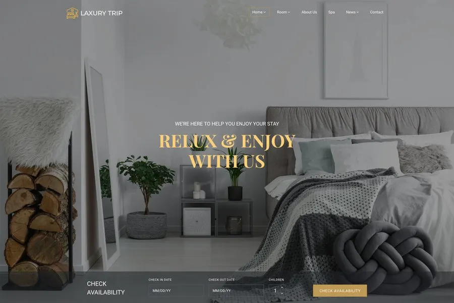 Laxury Trip - Responsive Hotel and Resort Website Template