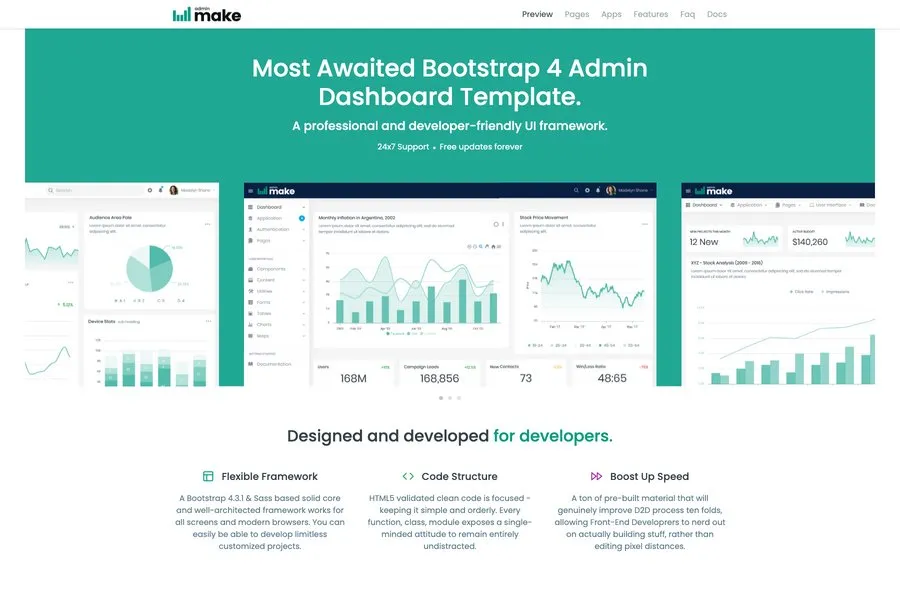 Make - Bootstrap 4 Admin Template & UI Kit