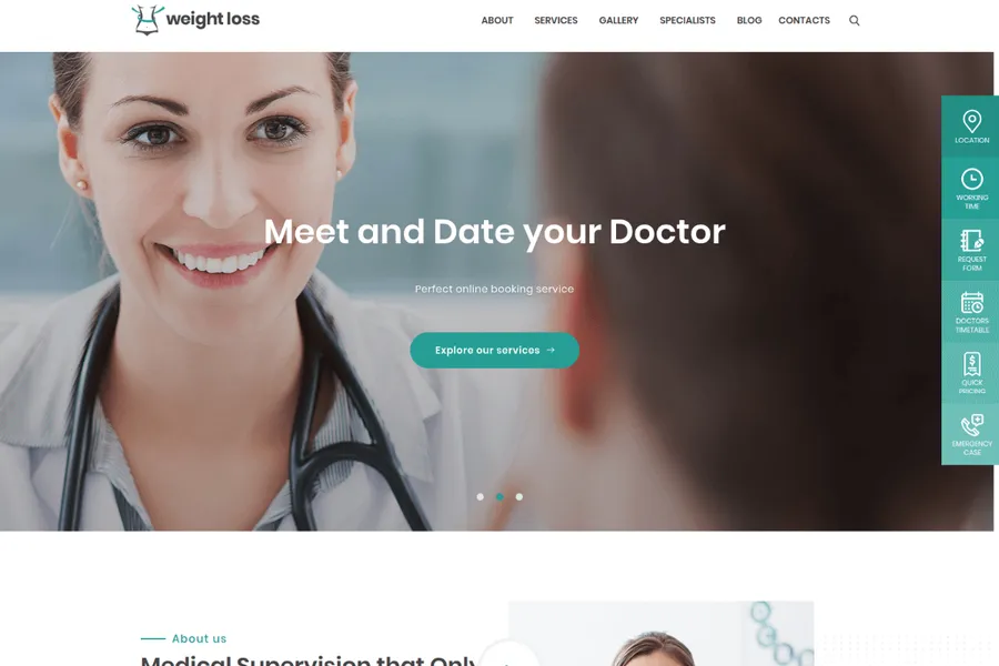 Dentists Websit Landing Page Themes