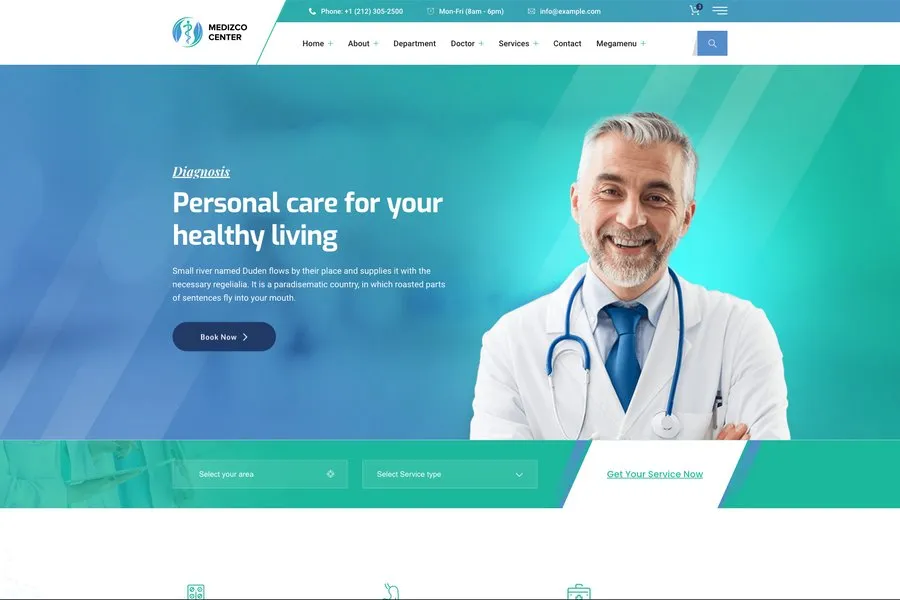 Single page Medical Website Theme