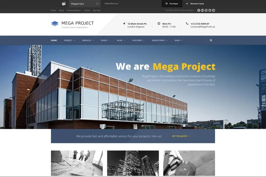 Mega Project - Architecture & Engineering Website Template